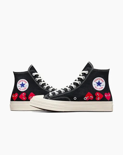 Black / Red Converse Converse x PLAY Comme des Garçons Chuck 70 Multi Heart Women Sneakers Singapore | C-04693859