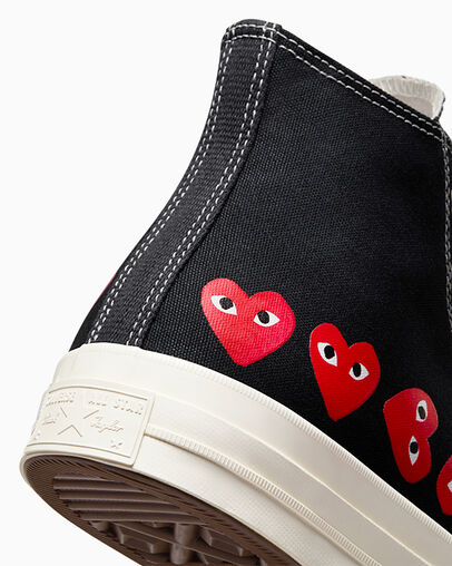 Black / Red Converse Converse x PLAY Comme des Garçons Chuck 70 Multi Heart Women Sneakers Singapore | C-04693859