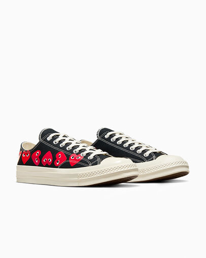 Black / Red Converse Converse x PLAY Comme des Garçons Chuck 70 Multi Heart Women Sneakers Singapore | C-10583279