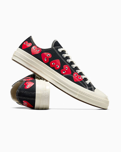 Black / Red Converse Converse x PLAY Comme des Garçons Chuck 70 Multi Heart Women Sneakers Singapore | C-10583279