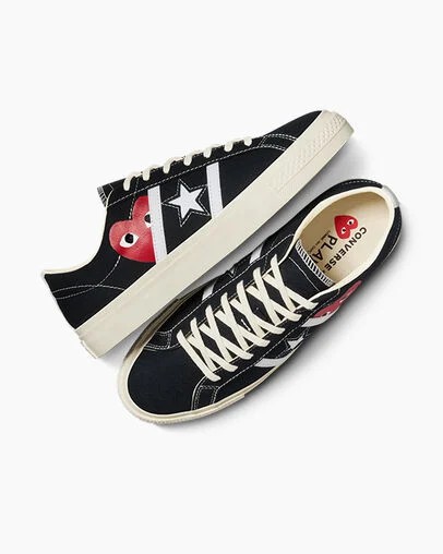 Black / Red Converse Converse x PLAY Comme des Garçons One Star Academy Pro Women Tennis Shoes Singapore | C-60398579