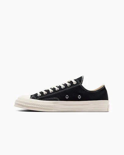 Black / Red Converse PLAY Comme des Garçons Single Heart Chuck 70 Women Sneakers Singapore | C-94217859