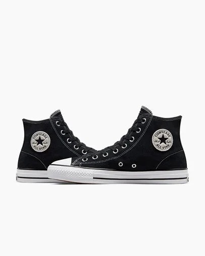Black / White Converse CONS Chuck Taylor All Star Pro Suede Women Skate Shoes Singapore | C-12736049