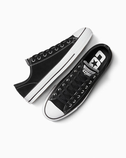 Black / White Converse CONS Chuck Taylor All Star Pro Suede Women Skate Shoes Singapore | C-94368709