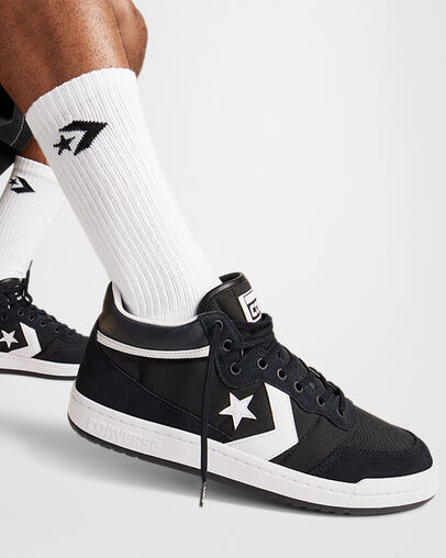 Black / White Converse CONS Fastbreak Pro Leather & Suede Men Skate Shoes Singapore | C-60934289