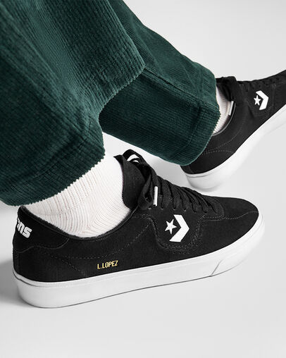 Black / White Converse CONS Louie Lopez Pro Suede Men Skate Shoes Singapore | C-74651209