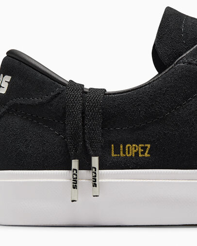 Black / White Converse CONS Louie Lopez Pro Suede Men Skate Shoes Singapore | C-74651209