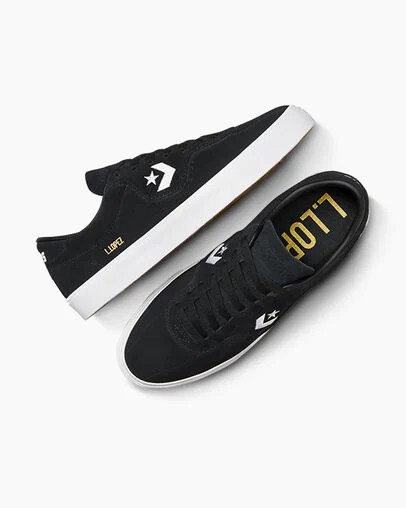 Black / White Converse CONS Louie Lopez Pro Suede Men Skate Shoes Singapore | C-74651209