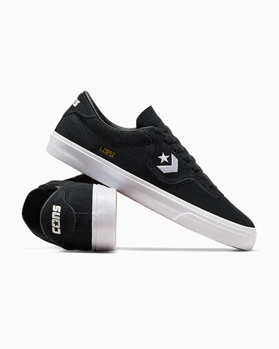 Black / White Converse CONS Louie Lopez Pro Suede Men Skate Shoes Singapore | C-74651209
