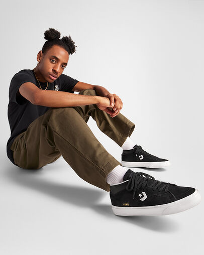 Black / White Converse CONS Louie Lopez Pro Suede and Leather Women Skate Shoes Singapore | C-94306829