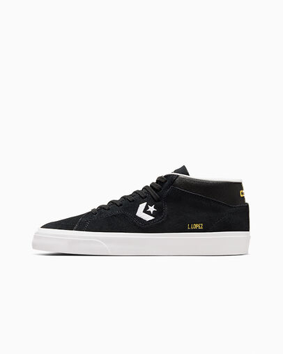 Black / White Converse CONS Louie Lopez Pro Suede and Leather Women Skate Shoes Singapore | C-94306829