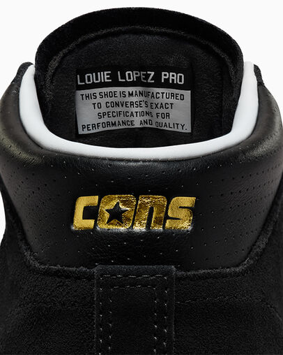 Black / White Converse CONS Louie Lopez Pro Suede and Leather Women Skate Shoes Singapore | C-94306829