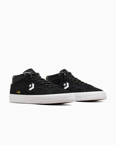 Black / White Converse CONS Louie Lopez Pro Suede and Leather Women Skate Shoes Singapore | C-94306829