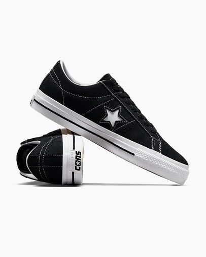 Black / White Converse CONS One Star Pro Suede Women Skate Shoes Singapore | C-75491269