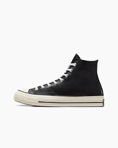 Black / White Converse Chuck 70 Leather Men Sneakers Singapore | C-91258049
