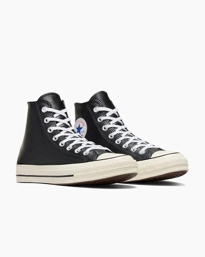 Black / White Converse Chuck 70 Leather Men Sneakers Singapore | C-91258049
