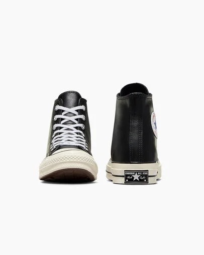 Black / White Converse Chuck 70 Leather Men Sneakers Singapore | C-91258049