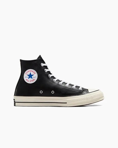 Black / White Converse Chuck 70 Leather Men Sneakers Singapore | C-91258049