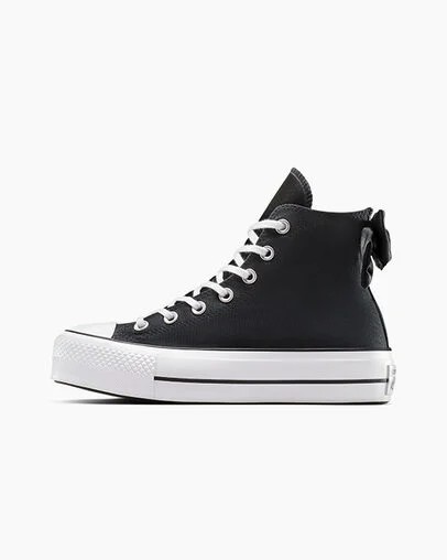 Black / White Converse Chuck Taylor All Star Lift Women Platform Shoes Singapore | C-58397619