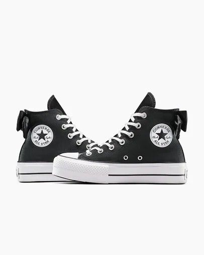 Black / White Converse Chuck Taylor All Star Lift Women Platform Shoes Singapore | C-58397619
