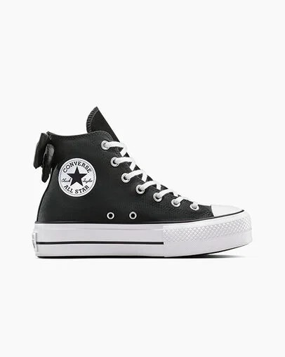 Black / White Converse Chuck Taylor All Star Lift Women Platform Shoes Singapore | C-58397619
