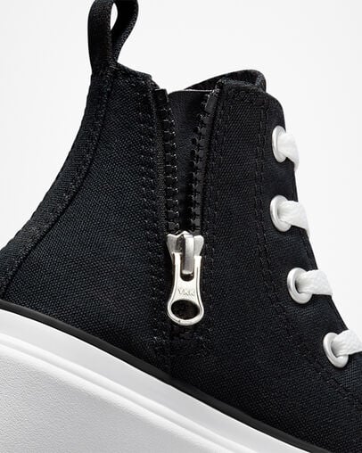 Black / White Converse Chuck Taylor All Star Lugged Lift Platform Kids' Canvas Shoes Singapore | C-46792309