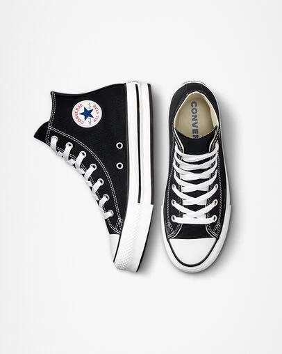 Black / White Converse Chuck Taylor All Star EVA Lift Kids' Platform Shoes Singapore | C-92483169