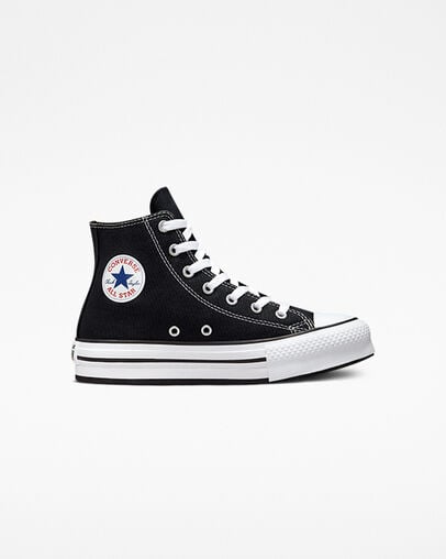 Black / White Converse Chuck Taylor All Star EVA Lift Kids\' Platform Shoes Singapore | C-92483169