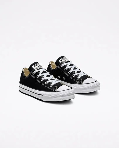 Black / White Converse Chuck Taylor All Star EVA Lift Platform Kids' Canvas Shoes Singapore | C-47103899