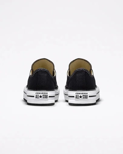 Black / White Converse Chuck Taylor All Star EVA Lift Platform Kids' Canvas Shoes Singapore | C-47103899
