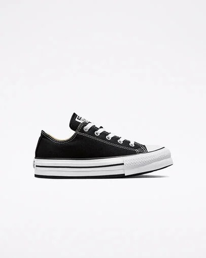 Black / White Converse Chuck Taylor All Star EVA Lift Platform Kids\' Canvas Shoes Singapore | C-47103899