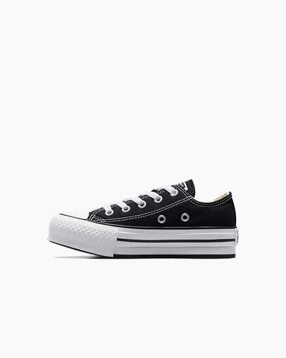 Black / White Converse Chuck Taylor All Star EVA Lift Kids' Platform Shoes Singapore | C-54293109