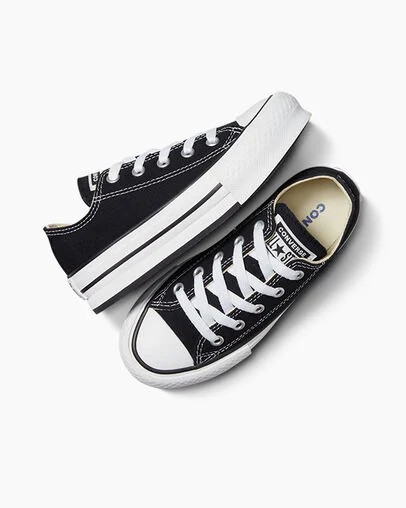 Black / White Converse Chuck Taylor All Star EVA Lift Kids' Platform Shoes Singapore | C-54293109
