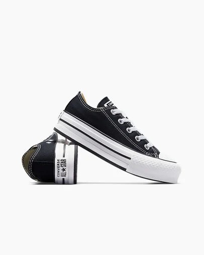 Black / White Converse Chuck Taylor All Star EVA Lift Kids' Platform Shoes Singapore | C-54293109