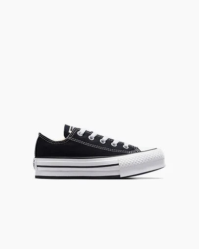 Black / White Converse Chuck Taylor All Star EVA Lift Kids\' Platform Shoes Singapore | C-54293109