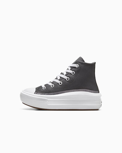 Black / White Converse Chuck Taylor All Star Move Glitter Kids' Sneakers Singapore | C-35870469