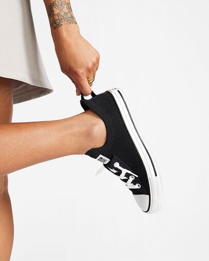 Black / White Converse Chuck Taylor All Star Shoreline Knit Women Slip On Shoes Singapore | C-27693089