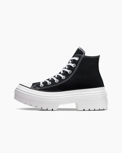 Black / White Converse Chuck Taylor All Star Lugged Heel Platform Women Boots Singapore | C-14957289
