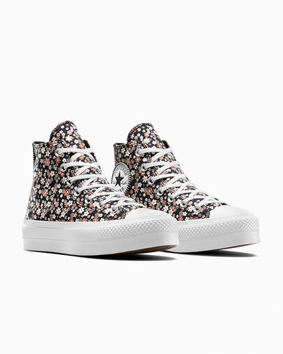 Black / White Converse Chuck Taylor All Star Lift Women Platform Shoes Singapore | C-90465719