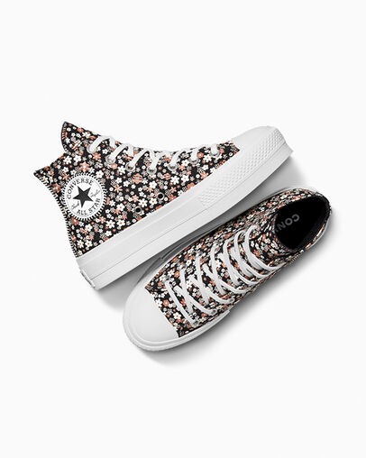 Black / White Converse Chuck Taylor All Star Lift Women Platform Shoes Singapore | C-90465719