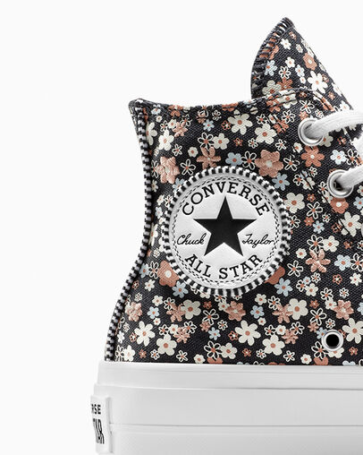 Black / White Converse Chuck Taylor All Star Lift Women Platform Shoes Singapore | C-90465719