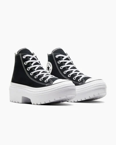 Black / White Converse Chuck Taylor All Star Lugged Heel Women Platform Shoes Singapore | C-01285349
