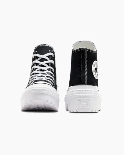 Black / White Converse Chuck Taylor All Star Lugged Heel Women Platform Shoes Singapore | C-01285349