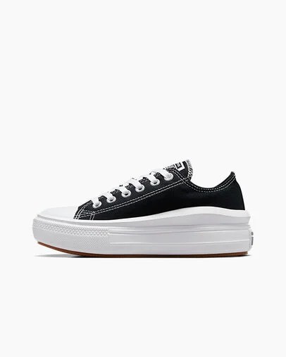 Black / White Converse Chuck Taylor All Star Move Women Platform Shoes Singapore | C-16837529
