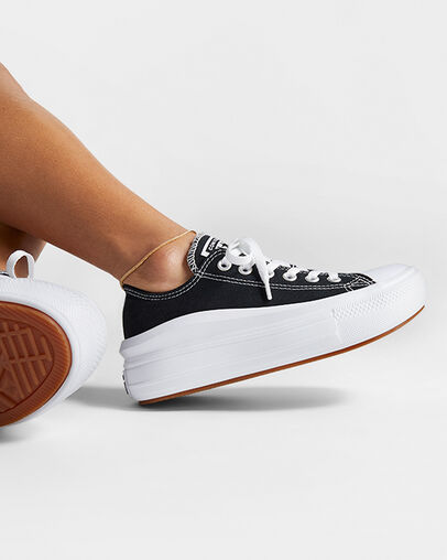 Black / White Converse Chuck Taylor All Star Move Women Platform Shoes Singapore | C-16837529