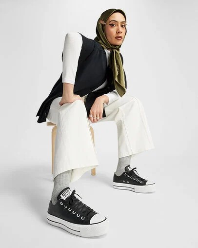 Black / White Converse Chuck Taylor All Star Lift Women Platform Shoes Singapore | C-82350619