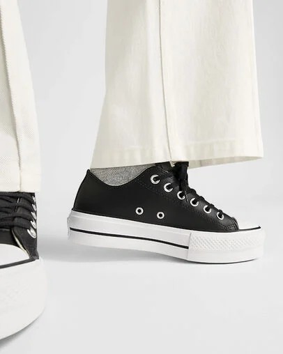 Black / White Converse Chuck Taylor All Star Lift Women Platform Shoes Singapore | C-82350619