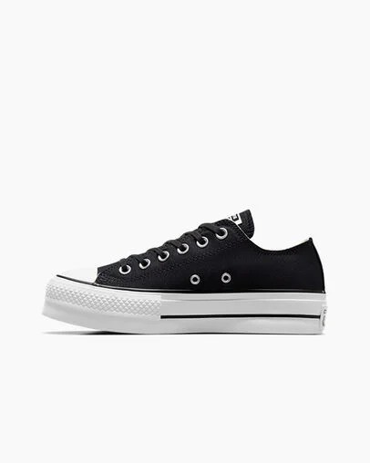 Black / White Converse Chuck Taylor All Star Lift Platform Women Canvas Shoes Singapore | C-68743159
