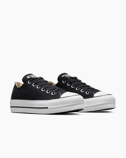 Black / White Converse Chuck Taylor All Star Lift Platform Women Canvas Shoes Singapore | C-68743159