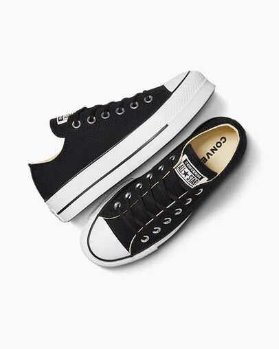 Black / White Converse Chuck Taylor All Star Lift Platform Women Canvas Shoes Singapore | C-68743159